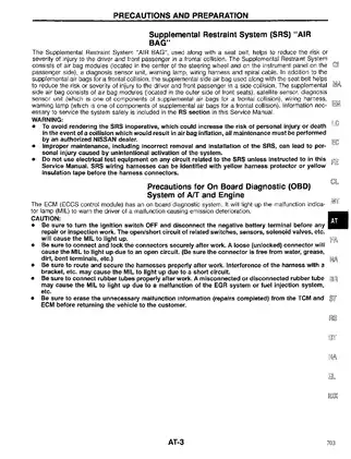 1998 Nissan Maxima service manual Preview image 4