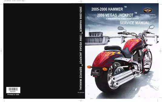 2005-2006 Victory Hammer, Vegas, Jackpot service manual Preview image 1
