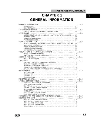 2005-2006 Victory Hammer, Vegas, Jackpot service manual Preview image 4