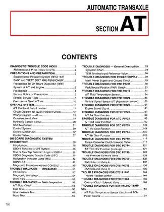 1999 Nissan Maxima service manual