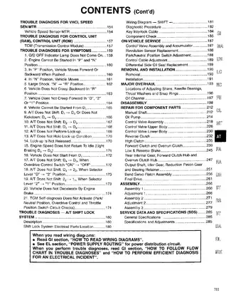 Nissan 1999 Nissan Maxima service manual manual preview page 2 - thumbnail