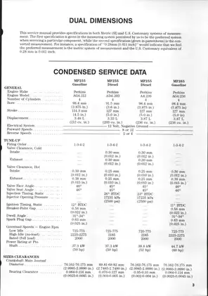 Massey-Ferguson Tractor Service Manual for MF255, MF265, MF270, MF275, MF290 Preview image 2