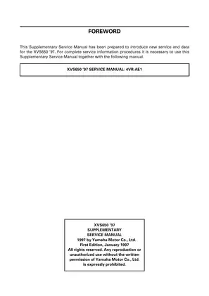 1997-2001 Yamaha DragStar 650, XVS650 service manual Preview image 3