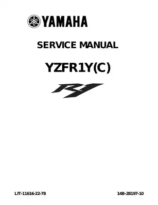 Yamaha YZF-R1 Service Manual (2008) - Comprehensive Digital Guide for Maintenance and Repair