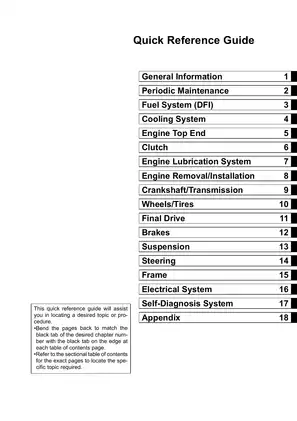 Kawasaki Ninja ZX-10R ABS Motorcycle Service Manual - Comprehensive Guide Preview image 3