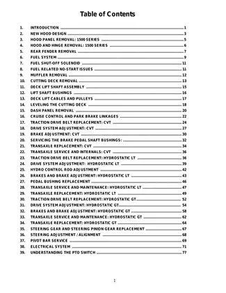 Cub Cadet 1000/1500 Series Service Manual for Tractors (2005-2006) Preview image 3