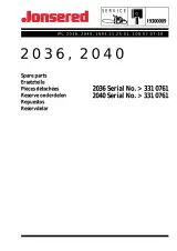 Jonsered 2036 / 2040 Chainsaw Spare Parts List (P/N I9300009) – preview page 1