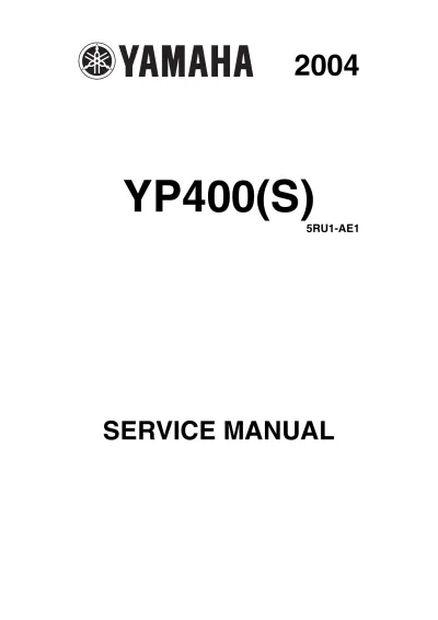 Preview: 2004–2005 Yamaha Majesty 400 YP400(S) Factory Service Manual (P/N 5RU1-AE1)