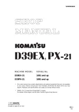 2001 and Up Komatsu D39EX-21 & D39PX-21 Bulldozer Shop Manual (P/N SEBM023810) – preview page 1