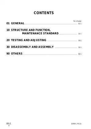 Komatsu D39EX-21 & D39PX-21 Shop Manual - Comprehensive Service Guide Preview image 2