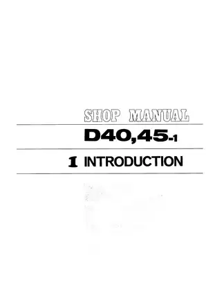 Komatsu D45A-1, D45P-1, D45S-1, D40A-1, D40P-1 bulldozer shop manual Preview image 5