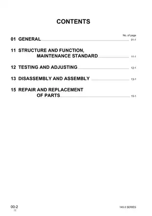 Komatsu 140-3 Series Diesel Engine Service Manual (2003) Preview image 2