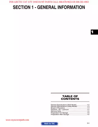 2006 Arctic Cat ATV 250 Service Manual - Comprehensive Repair & Maintenance Guide Preview image 3