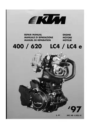 1997 KTM 400, 620, lc4, lc4e service manual Preview image 1