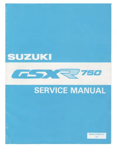 Preview: 1988–1991 Suzuki GSX-R750 Service Manual (P/N 99500-37055-01E)