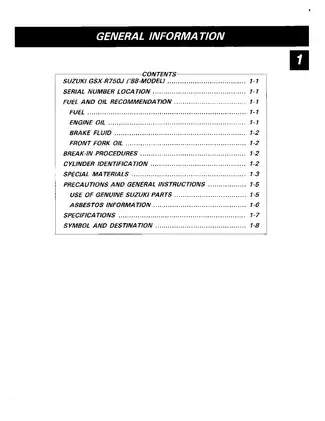 1988-1991 Suzuki GSX-R750 service manual Preview image 4