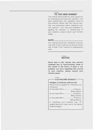 Yamaha YZ250LC Service Manual - Comprehensive Guide for Operation and Maintenance Preview image 5