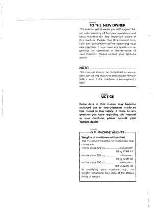 1999 Yamaha YZ250(L)/LC owner´s service manual Preview image 5