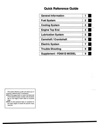 Kawasaki FD620D & FD661D Engine Service Manual Preview image 3