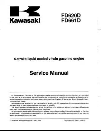 Kawasaki FD620D & FD661D Engine Service Manual Preview image 5