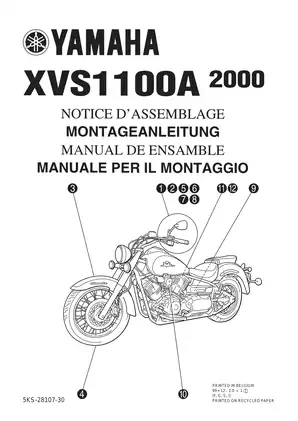 1999-2003 Yamaha XVS1100, XVS 1100(L), XVS 1100A(M), XVS 1100A(R) Drag Star manual