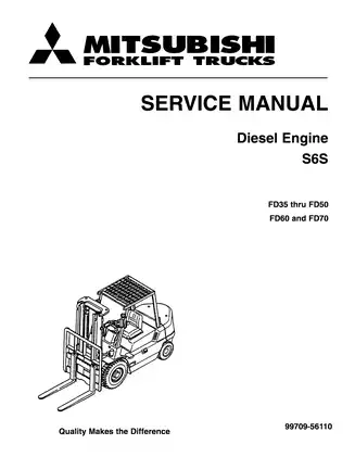 Mitsubishi FD35, FD40, FD45, FD50, FD50C forklift service manual