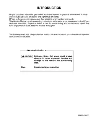 Mitsubishi 4G63, 4G64, 6G72 forklift truck service manual Preview image 3