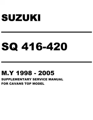 1999-2005 Suzuki Grand Vitara SQ416, SQ420, SQ625 service manual Preview image 1