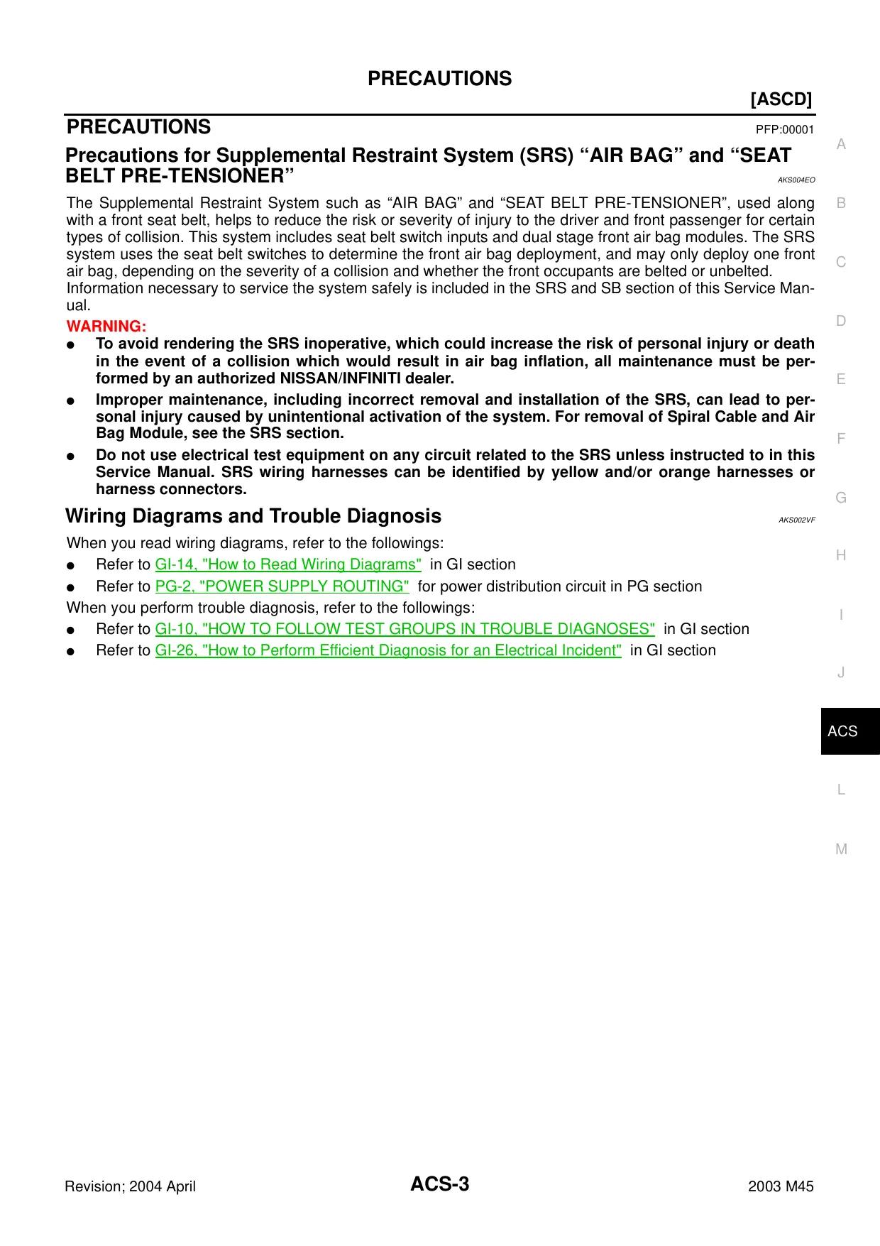 2003 Infiniti M45 repair manual Preview image 3