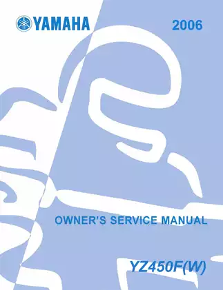 Yamaha YZ Series Bike Service Manual (Latest Edition)
