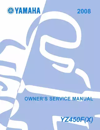 Yamaha YZ Series Comprehensive Service Manual (All Models)