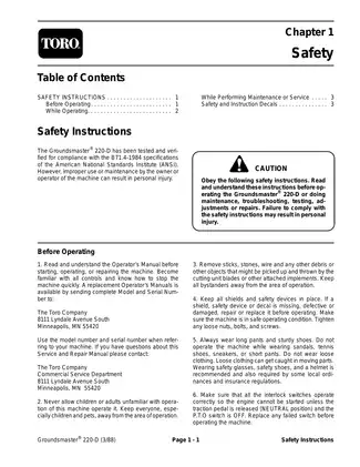 1990-2000 Toro Groundsmaster 220-D, 223-D mower service manual Preview image 5