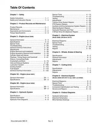 TORO Groundsmaster 580-D Service Manual (Models 30580-30583) Preview image 3