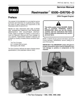 1996–2002 Toro Reelmaster 6500-D / 6700-D Service Manual – Peugeot Engine (P/N 95871SL) – preview page 1