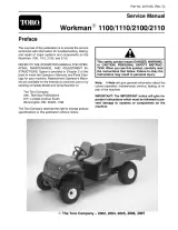 Toro Workman 1100/1110/2100/2110 UTV Factory Service Manual (P/N 02110SL) – preview page 1