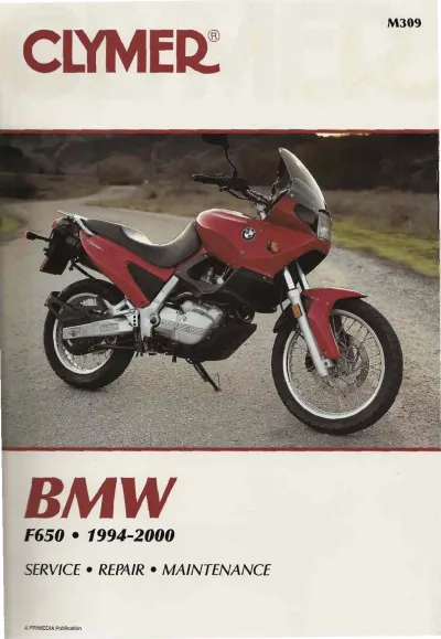 Preview: BMW F650, F650 ST Funduro and ST (Strada) 1994–2000 OEM Service Manual (P/N 0-89287-802-9)