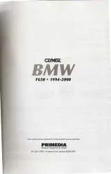 BMW F650, F650 ST Funduro and ST (Strada) 1994–2000 OEM Service Manual (P/N 0-89287-802-9) – preview page 2