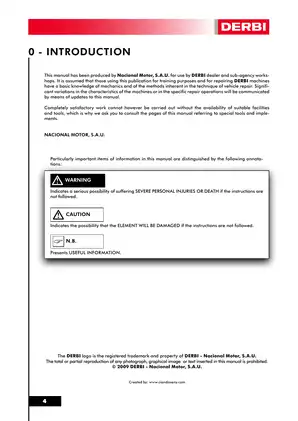 Comprehensive Workshop Manual for DERBI GPR 125 (2009) Preview image 4