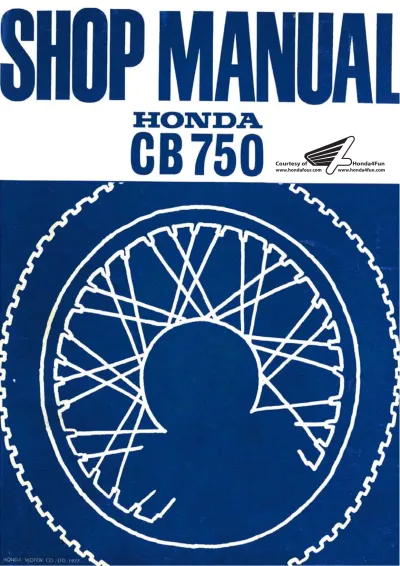 Preview: 1969–1978 Honda CB750, CB750F Factory Shop Manual (P/N 6230010)