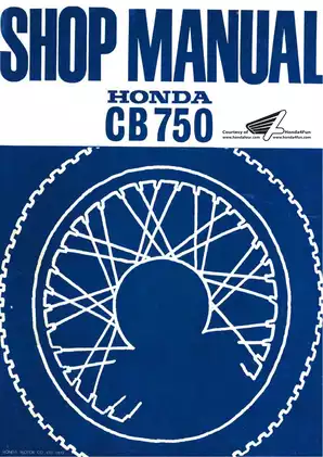 1969-1978 Honda CB750, CB750F shop manual Preview image 1