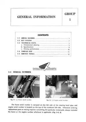 1969-1978 Honda CB750, CB750F shop manual Preview image 3