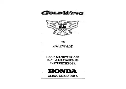 1988-2000 Honda Goldwing SE1500, GL 1500 manual Preview image 3