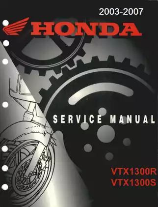 2003-2007 Honda VTX1300R, VTX1300S service manual Preview image 1