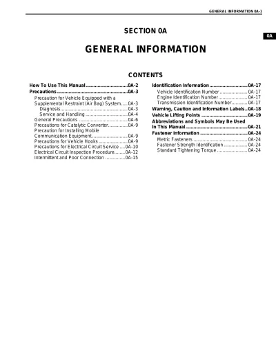 Preview: 2004 Suzuki APV, Arena, Van, Pickup Service Manual (P/N 99500-61J00-01E)