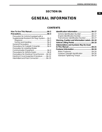 2004-2012 Suzuki APV repair manual Preview image 1