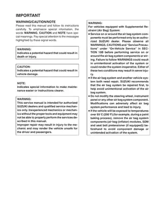 1991-1999 Suzuki Carry GA413 repair manual Preview image 1