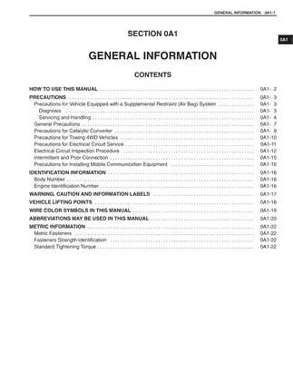 1991-1999 Suzuki Carry GA413 repair manual Preview image 4