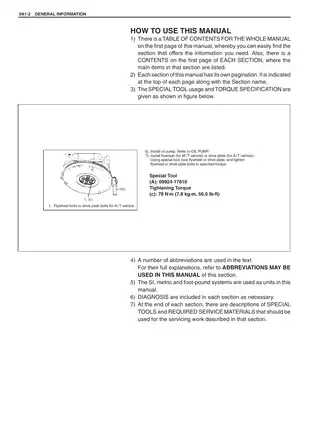 1991-1999 Suzuki Carry GA413 repair manual Preview image 5