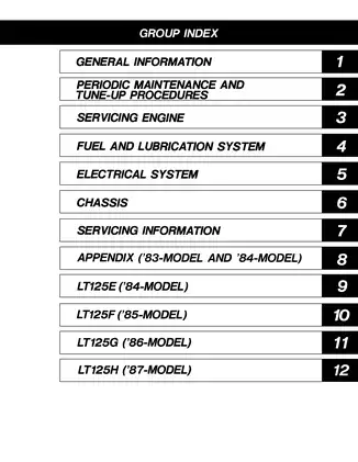 1983-1987 Suzuki LT125 QuadRunner service manual Preview image 4