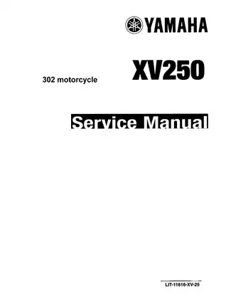 Yamaha XV250G/XV250GC Motorcycle Supplementary Service Manual (1994)